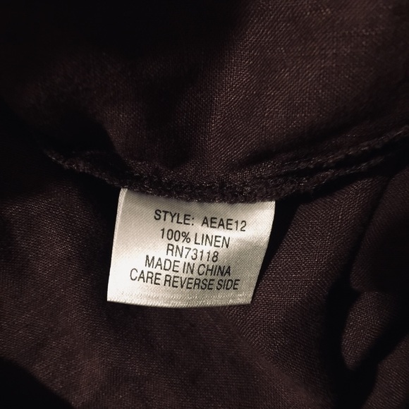 Brown Linen Button up Top - Picture 7 of 7